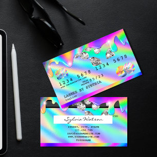 Holograph  Drips Diamonds Modern Credit Card