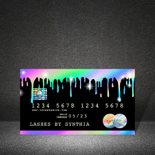 Holograph Drips Modern Credit Card