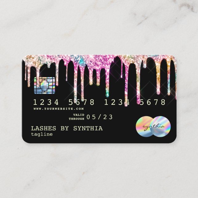Holograph  Drips Modern Credit Card (Front)