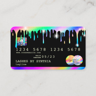 Holograph Drips Modern Credit Card