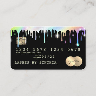 Holograph  Drips Modern Credit Card Style