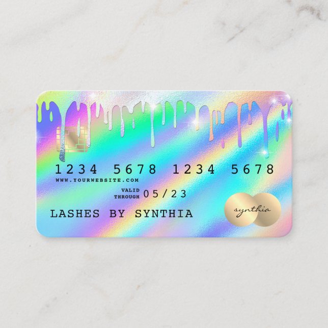 Holograph  Drips Modern Credit Card Style (Front)