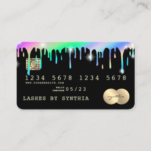Holograph Drips Modern Credit Card Style