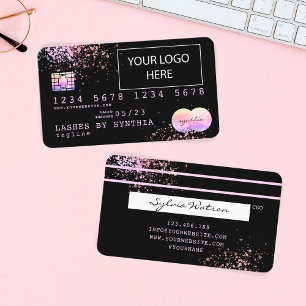 Holograph  Foil Splash Credit Card add your logo