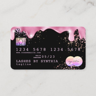 Holograph Foil Splash Credit Card modern girly