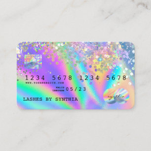 Holograph Modern Credit Card Style add logo