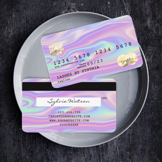 Holograph  Modern Credit Card Style Add Logo (Creator Uploaded)