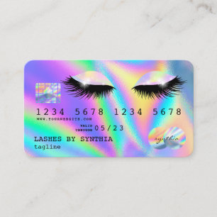 Holograph Modern Eyes Lashes Credit Card