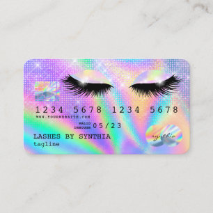 Holograph  Modern  Eyes Lashes Credit Card