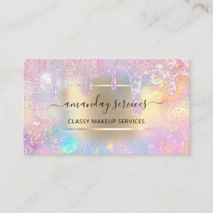 Holograph Online Shop Drip Makeup Artist QR Code   Business Card