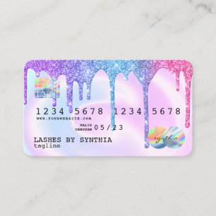 Holograph Pastel unicorn Modern Credit Card Style