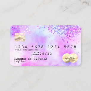 Holograph Pastel unicorn Modern Credit Card Style