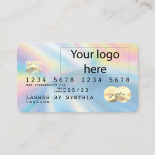 Holograph Unicorn Dripp Credit Card add your logo