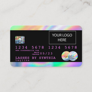 Holograph Unicorn Dripp Credit Card add your logo