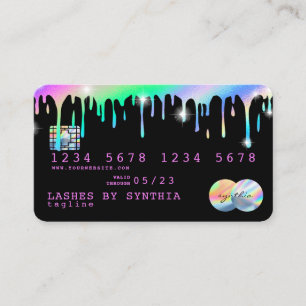 Holograph Unicorn Dripping Credit Card Lashes
