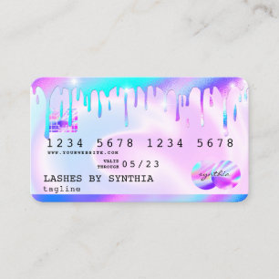 Holograph unicorn Drips Modern Credit Card