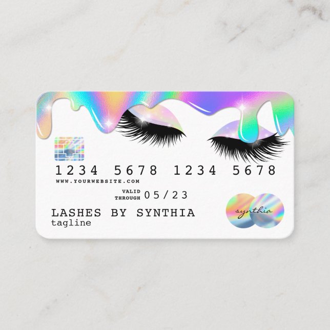 Holograph Unicorn Modern Credit Card Lashes (Front)