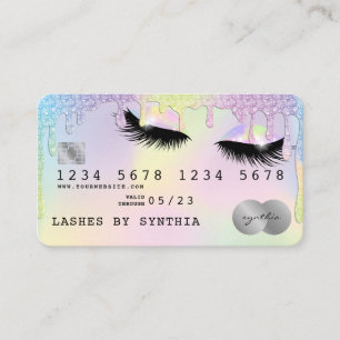 Holograph Unicorn Modern Credit Card Lashes