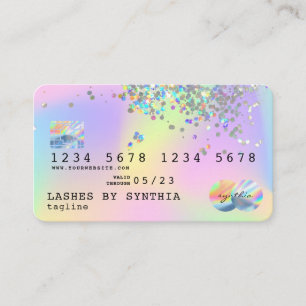 Holograph Unicorn Modern Credit Card Style
