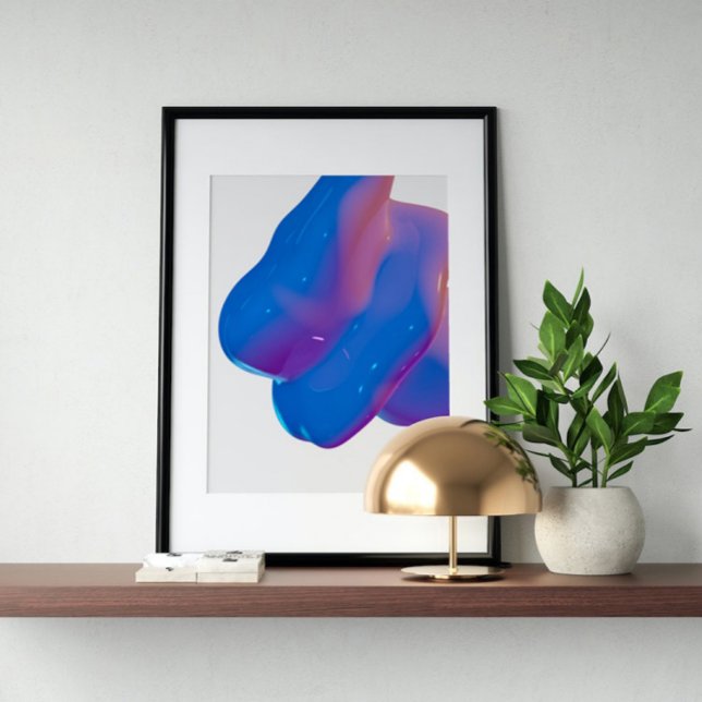 Holographic 80s Modern Futuristic Art Poster (Creator Uploaded)