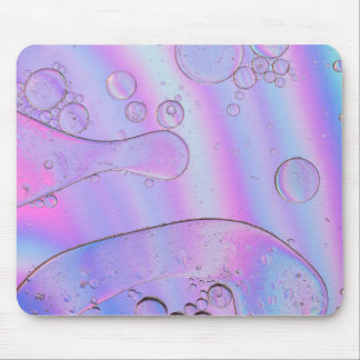 Holographic abstract background in pastel neon mouse pad