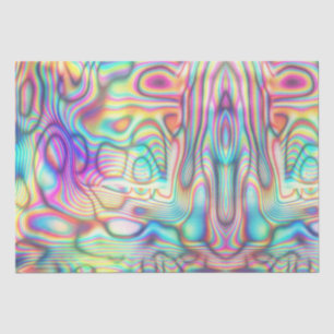 Holographic Abstract Modern Futuristic Elegant Tissue Paper