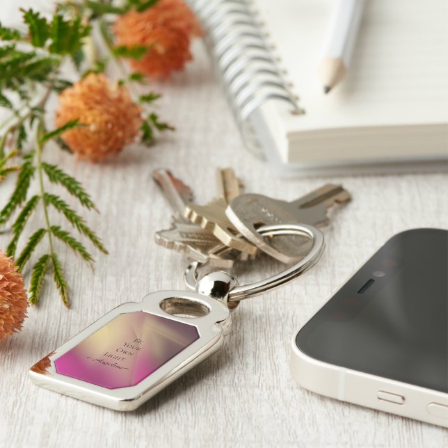 Holographic Aesthetic Key Ring (Side)