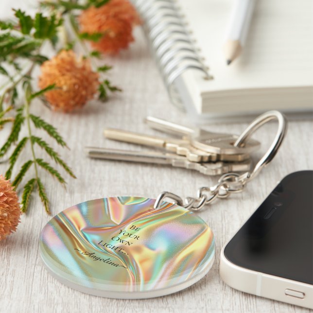 Holographic Aesthetic Key Ring (Front Right)