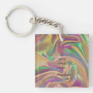 Holographic Aesthetic Key Ring