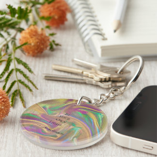 Holographic Aesthetic Key Ring