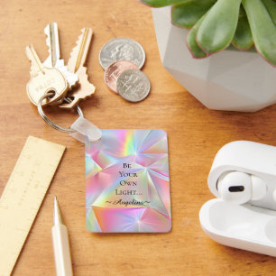Holographic Aesthetic Key Ring