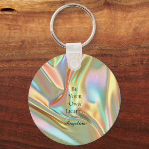 Holographic Aesthetic Key Ring