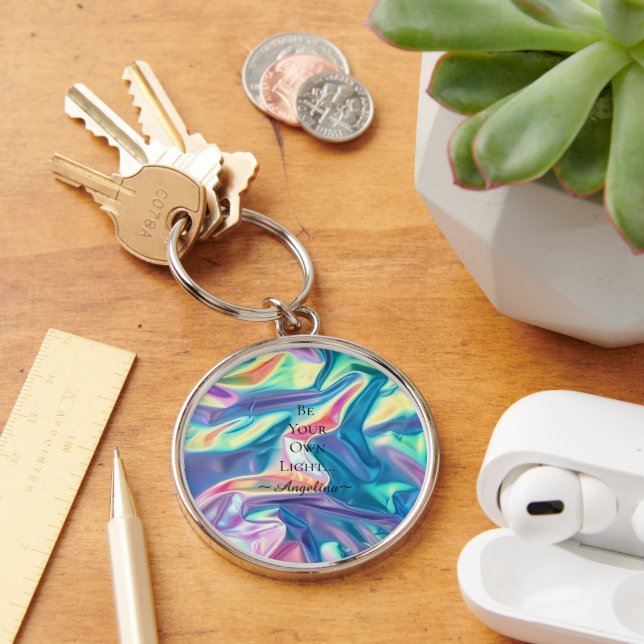Holographic Aesthetic Key Ring (Desk)
