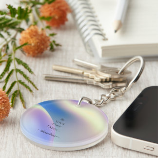 Holographic Aesthetic Key Ring