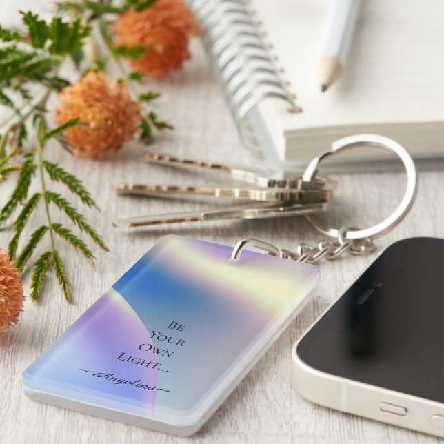 Holographic Aesthetic Key Ring (Front Right)
