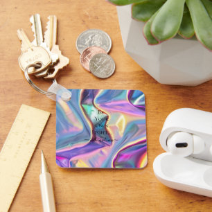 Holographic Aesthetic Key Ring