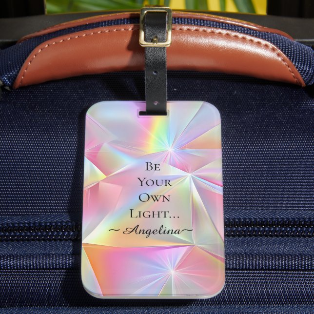 Holographic Aesthetic Luggage Tag (Front Insitu 2)