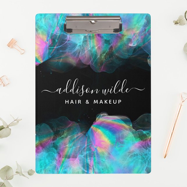 Holographic Alcohol Ink Business Clipboard (Creator Uploaded)