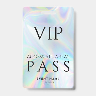Holographic All Access VIP Pass Concert Event ID Badge