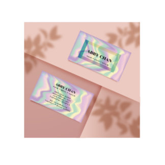 Holographic Beauty Salon Hair Skin Nails Business Card