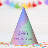 Holographic birthday party girl