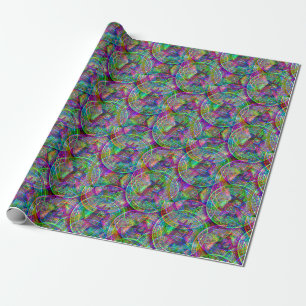 Holographic Bitcoin Pattern Crypto Money Cool Geek Wrapping Paper