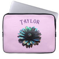 Holographic Black Dahlia Electronics Bag