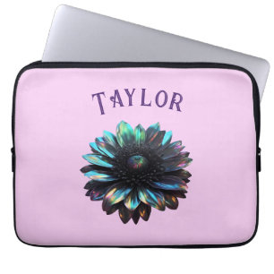 Holographic Black Dahlia Electronics Bag