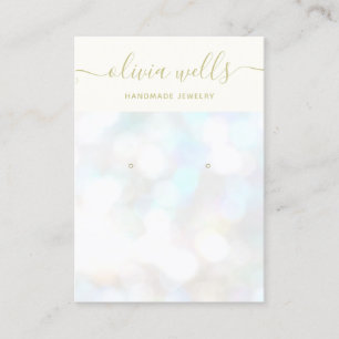 Holographic Bokeh Earring Display Business Card