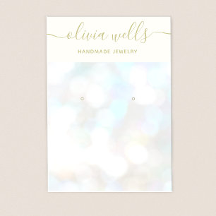 Holographic Bokeh Earring Display Business Card