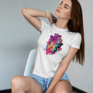 Holographic Butterfly Flying  T-Shirt
