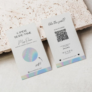Holographic Candle Scent Card Samples Insert