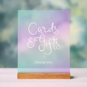 Holographic Cards and Gifts Acrylic Sign