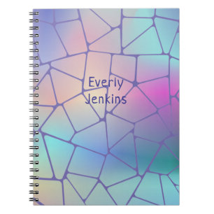 holographic cd colours notebook